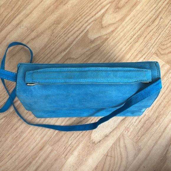 PEGABO Classic blue vintage suede square purse - Picture 6 of 9